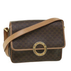 CELINE Macadam Canvas Shoulder Bag PVC Leather Brown  54959