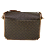 CELINE Macadam Canvas Shoulder Bag PVC Leather Brown  54959