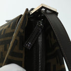 FENDI Zucca Canvas Mamma Baguette Shoulder Bag Black Brown54960