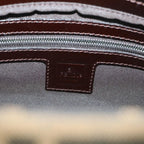 FENDI Zucca Canvas Mamma Baguette Shoulder Bag Black Brown54960