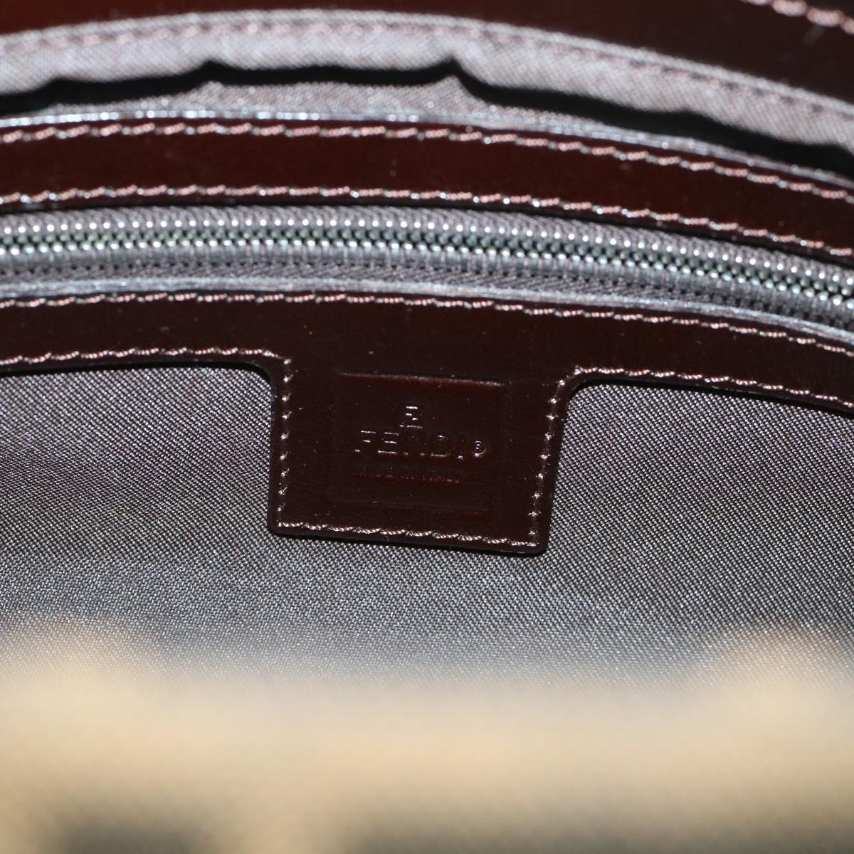 FENDI Zucca Canvas Mamma Baguette Shoulder Bag Black Brown54960