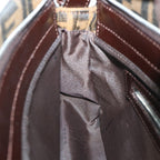 FENDI Zucca Canvas Mamma Baguette Shoulder Bag Black Brown54960