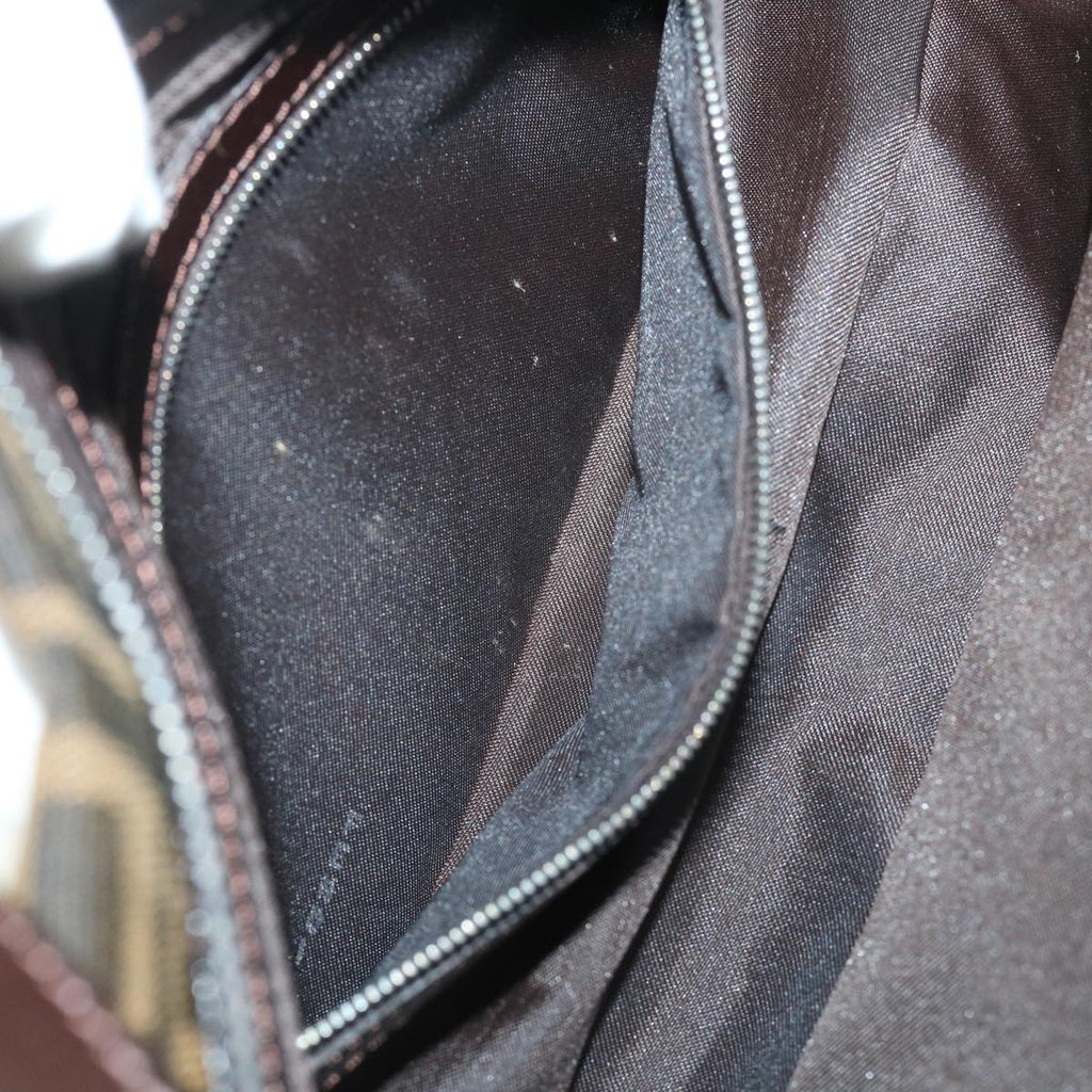 FENDI Zucca Canvas Mamma Baguette Shoulder Bag Black Brown54960