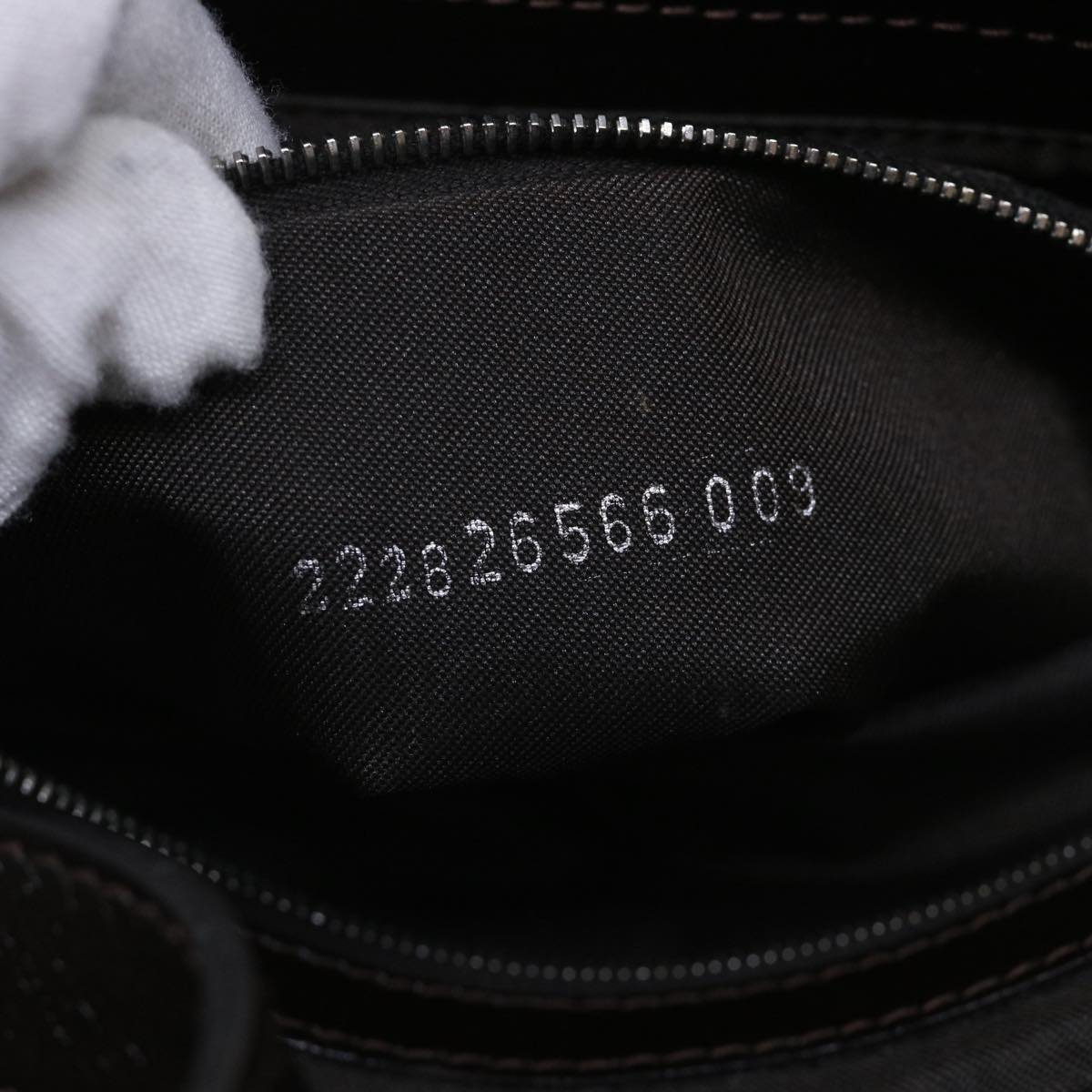 FENDI Zucca Canvas Mamma Baguette Shoulder Bag Black Brown54960