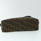 FENDI Zucca Canvas Mamma Baguette Shoulder Bag Black Brown54960
