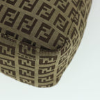 FENDI Zucchino Canvas Mamma Baguette Shoulder Bag Brown54964