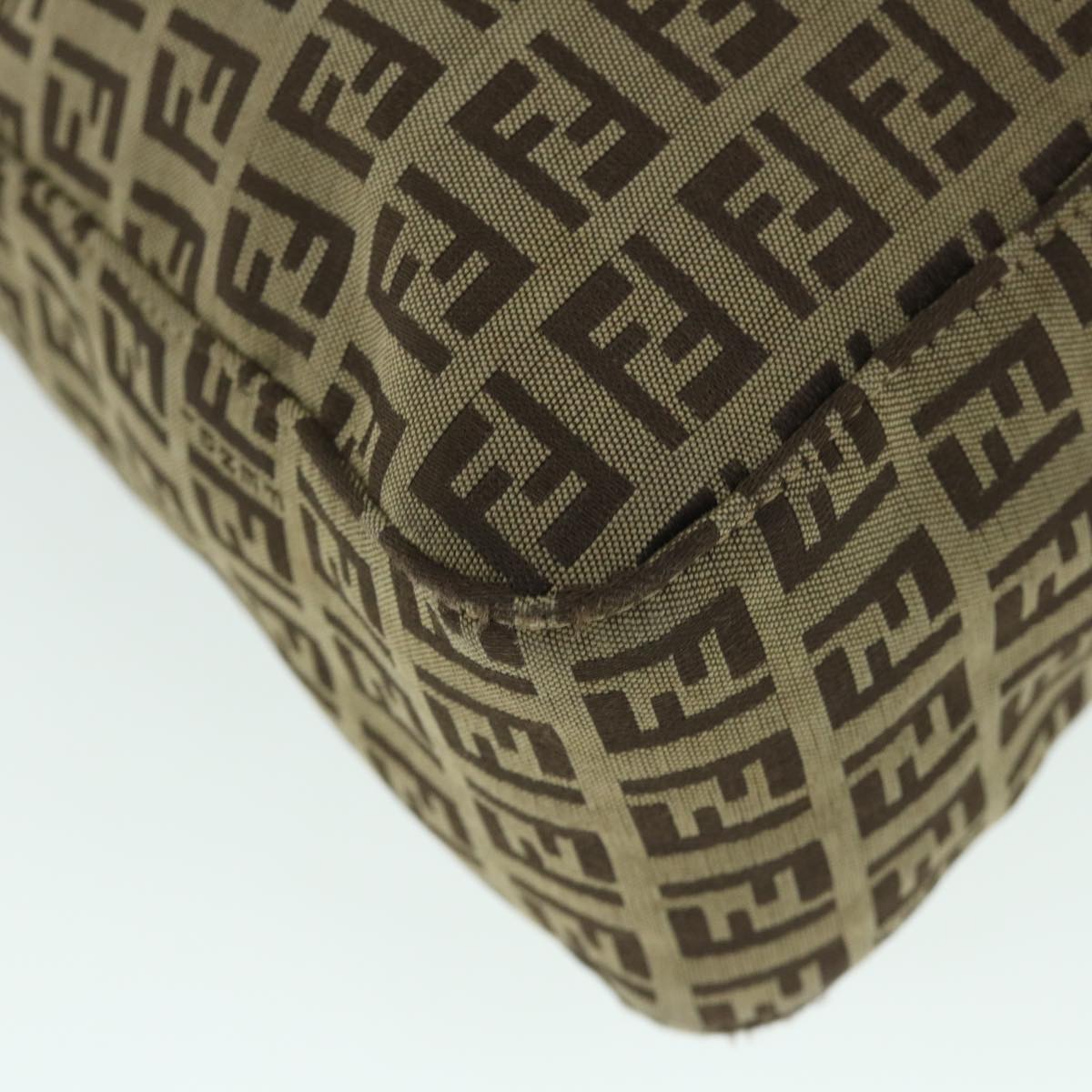 FENDI Zucchino Canvas Mamma Baguette Shoulder Bag Brown54964