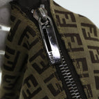 FENDI Zucchino Canvas Mamma Baguette Shoulder Bag Brown54964