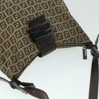 FENDI Zucchino Canvas Mamma Baguette Shoulder Bag Brown54964