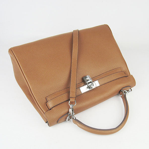 Hermes Kelly 32cm Togo Leather 6108 Light Coffee Silver