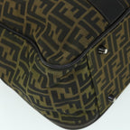 FENDI Zucca Canvas Boston Bag Brown54989