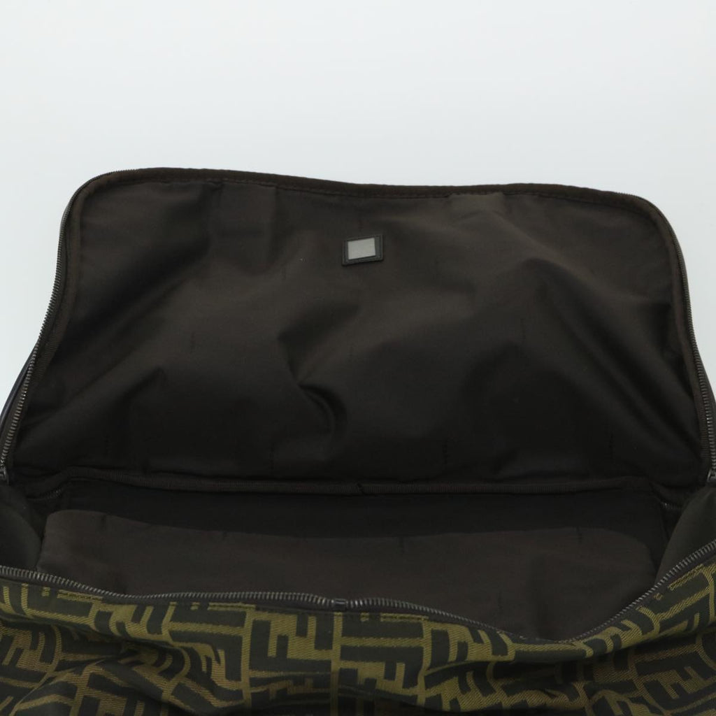 FENDI Zucca Canvas Boston Bag Brown54989
