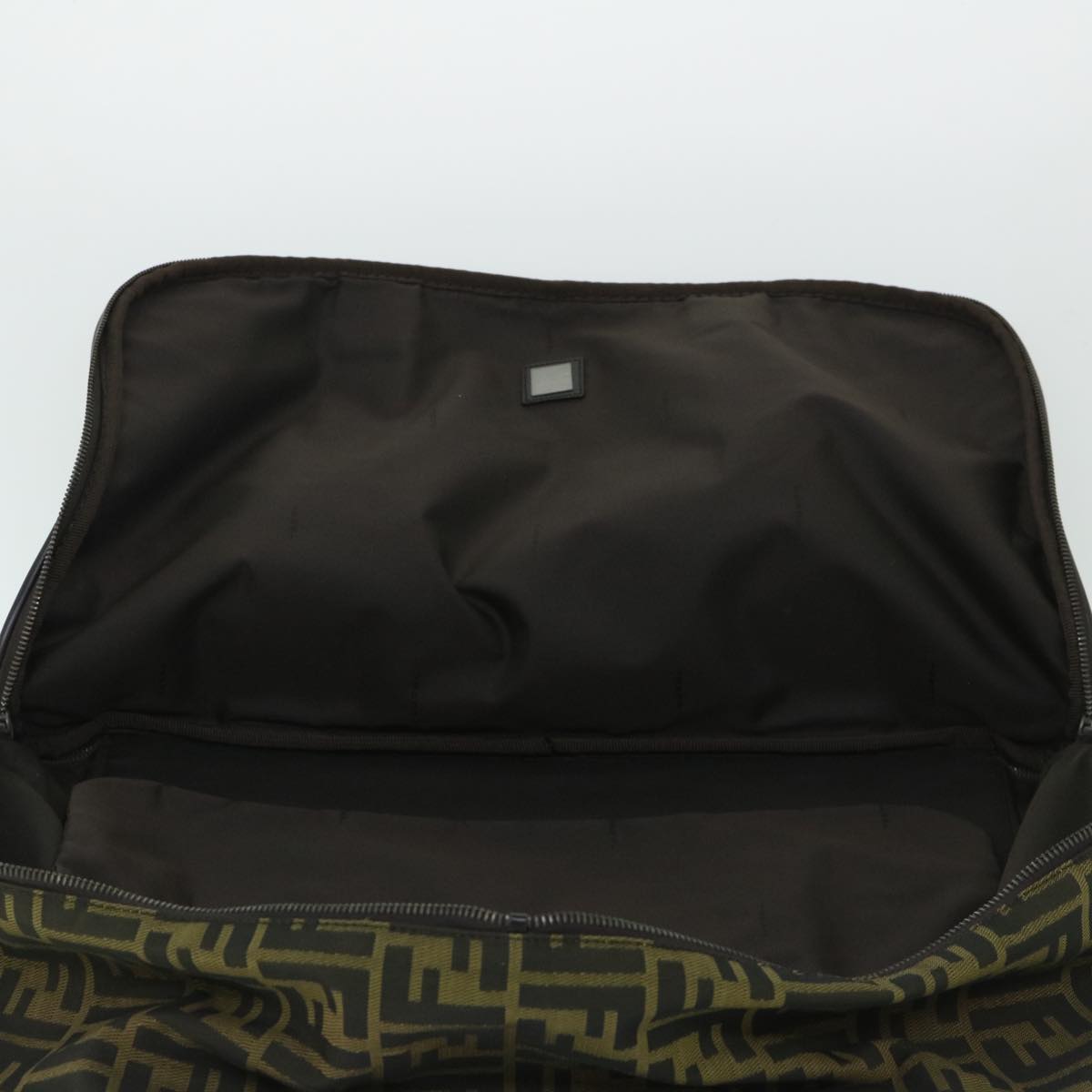 FENDI Zucca Canvas Boston Bag Brown54989