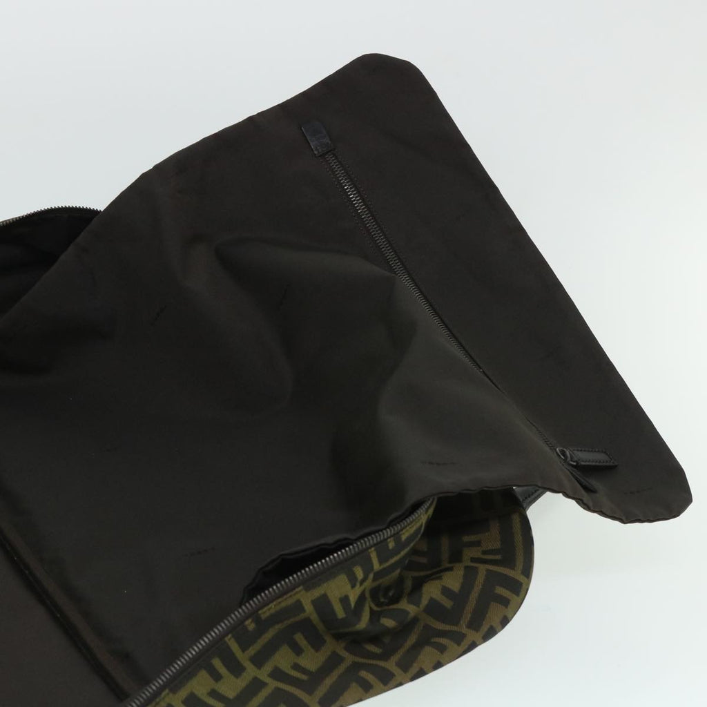 FENDI Zucca Canvas Boston Bag Brown54989