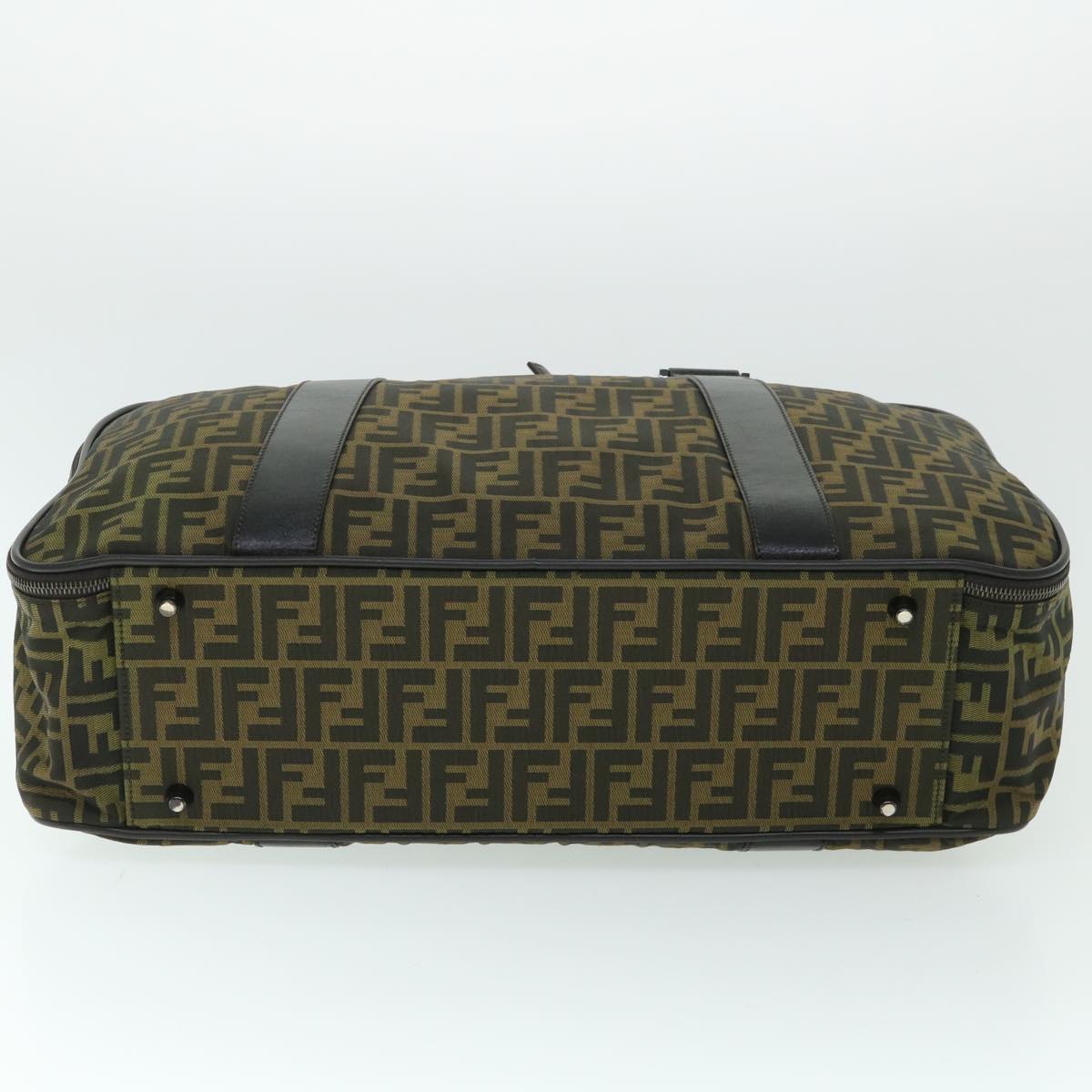 FENDI Zucca Canvas Boston Bag Brown54989