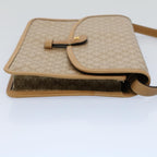 CELINE Macadam Canvas Shoulder Bag Beige  54990