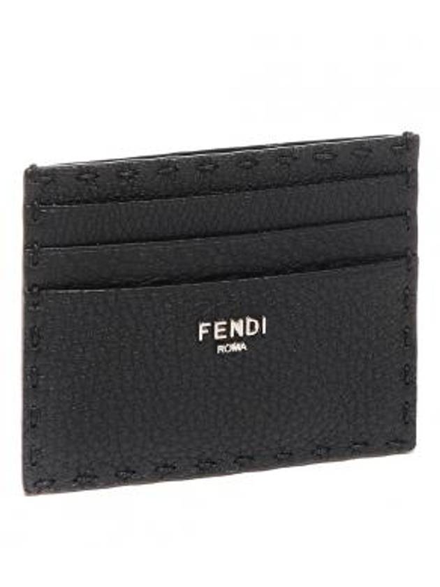 Fendi FF Logo Card Wallet Brown