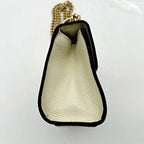 GUCCI Grained Calfskin Bee Star Small Padlock Shoulder Bag White  2505092204