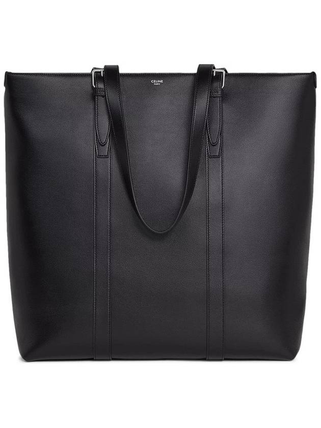 CELINE Cabas Buckle Smooth Calfskin Tote Bag Black