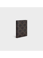 CELINE Triomphe Canvas Compact Half Wallet Black