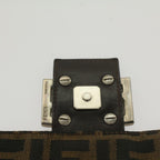 FENDI Zucca Canvas Mamma Baguette Shoulder Bag Brown Black55001