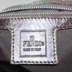 FENDI Zucca Canvas Mamma Baguette Shoulder Bag Brown Black55001