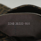 FENDI Zucca Canvas Mamma Baguette Shoulder Bag Brown Black55001
