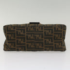FENDI Zucca Canvas Mamma Baguette Shoulder Bag Brown Black55001