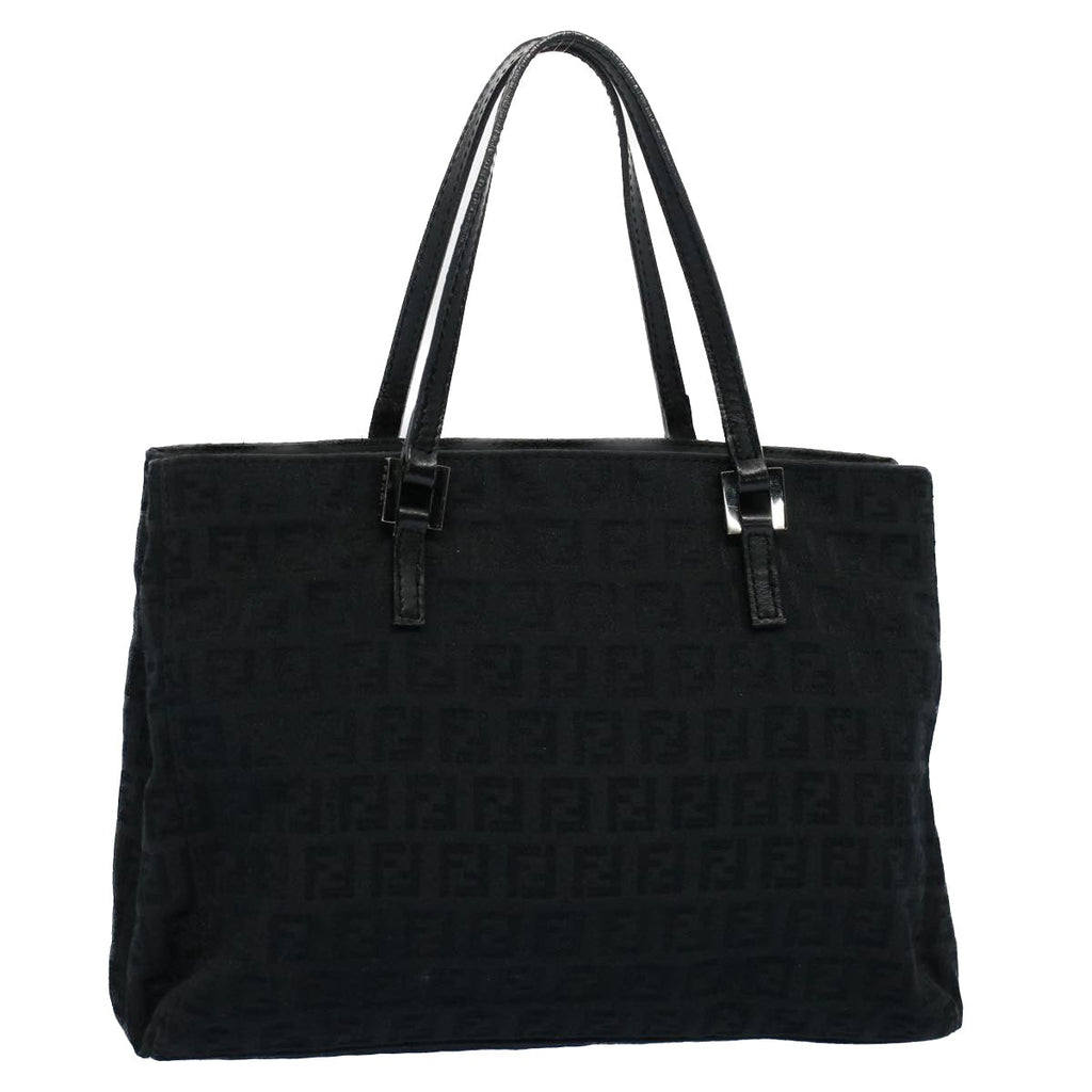 FENDI Zucchino Canvas Hand Bag Black55024