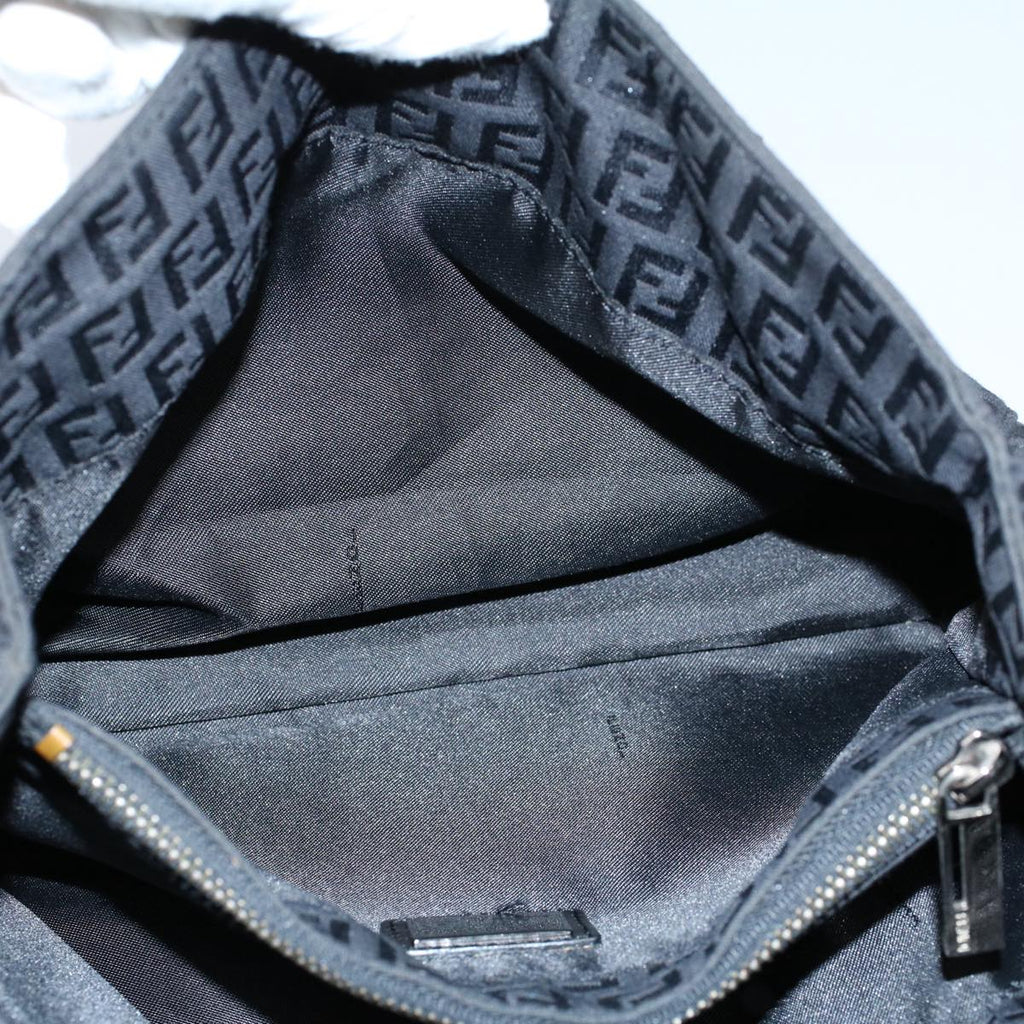 FENDI Zucchino Canvas Hand Bag Black55024