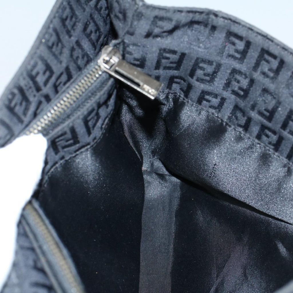 FENDI Zucchino Canvas Hand Bag Black55024