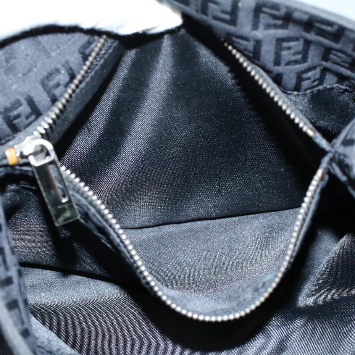 FENDI Zucchino Canvas Hand Bag Black55024