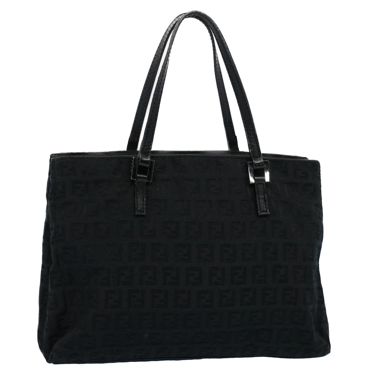 FENDI Zucchino Canvas Hand Bag Black55024
