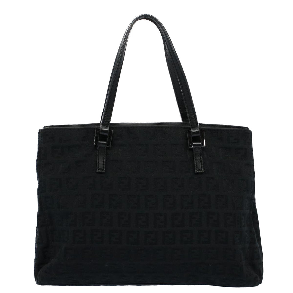 FENDI Zucchino Canvas Hand Bag Black55024