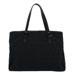 FENDI Zucchino Canvas Hand Bag Black55024