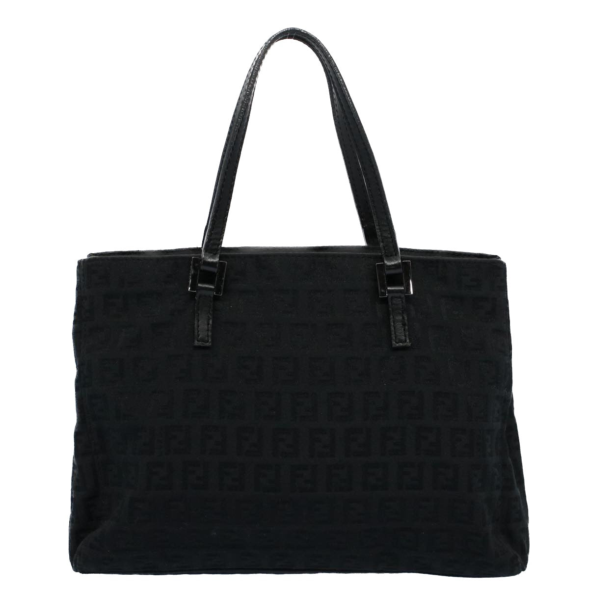 FENDI Zucchino Canvas Hand Bag Black55024