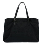 FENDI Zucchino Canvas Hand Bag Black55024