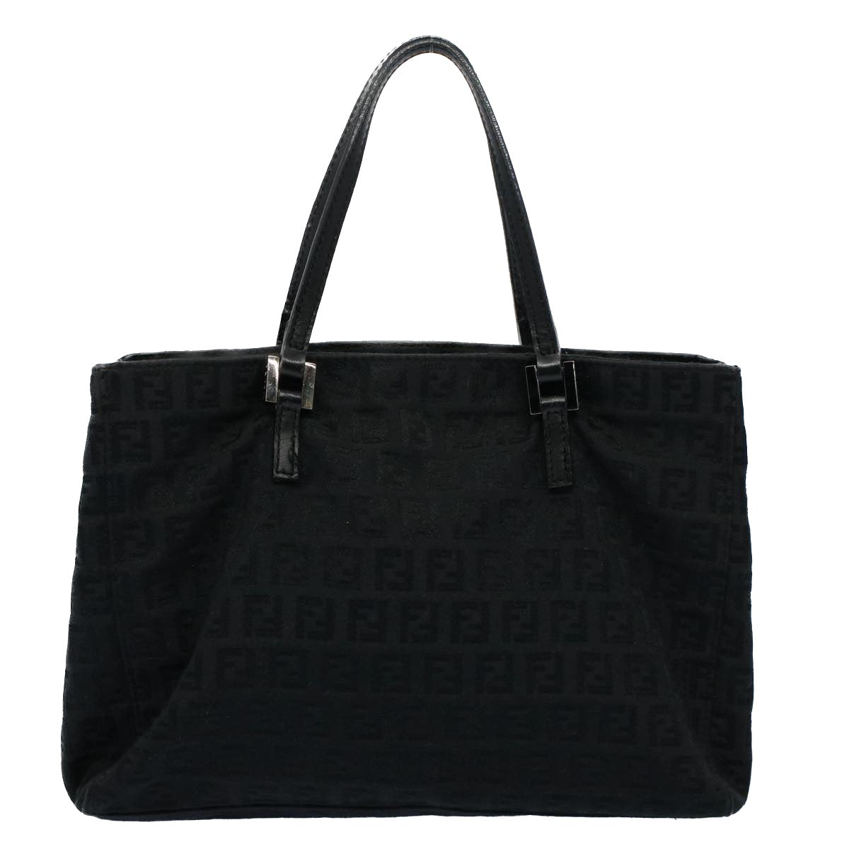 FENDI Zucchino Canvas Hand Bag Black55024