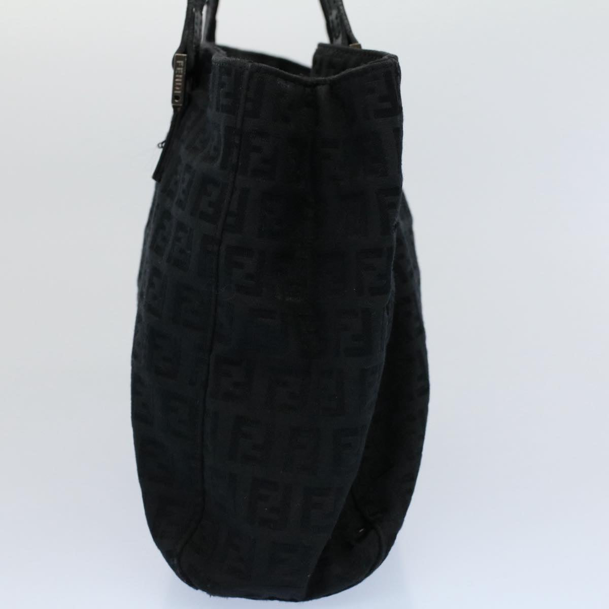 FENDI Zucchino Canvas Hand Bag Black55024