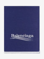 Balenciaga Wave Logo Muffler Blue