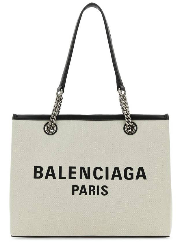 Balenciaga Duty Free Canvas Tote Bag White