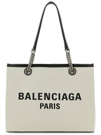 Balenciaga Duty Free Canvas Tote Bag White