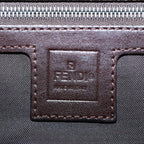 FENDI Zucca Canvas Mamma Baguette Shoulder Bag Black Brown55429
