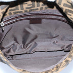 FENDI Zucca Canvas Mamma Baguette Shoulder Bag Black Brown55429