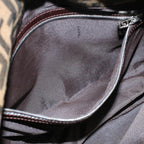 FENDI Zucca Canvas Mamma Baguette Shoulder Bag Black Brown55429
