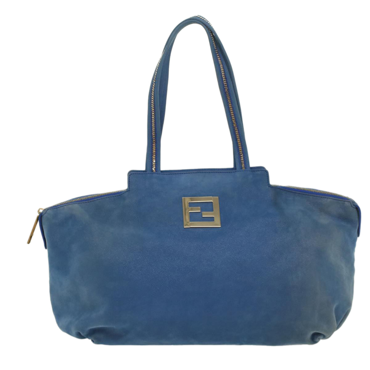 FENDI Tote Bag Leather Blue55431