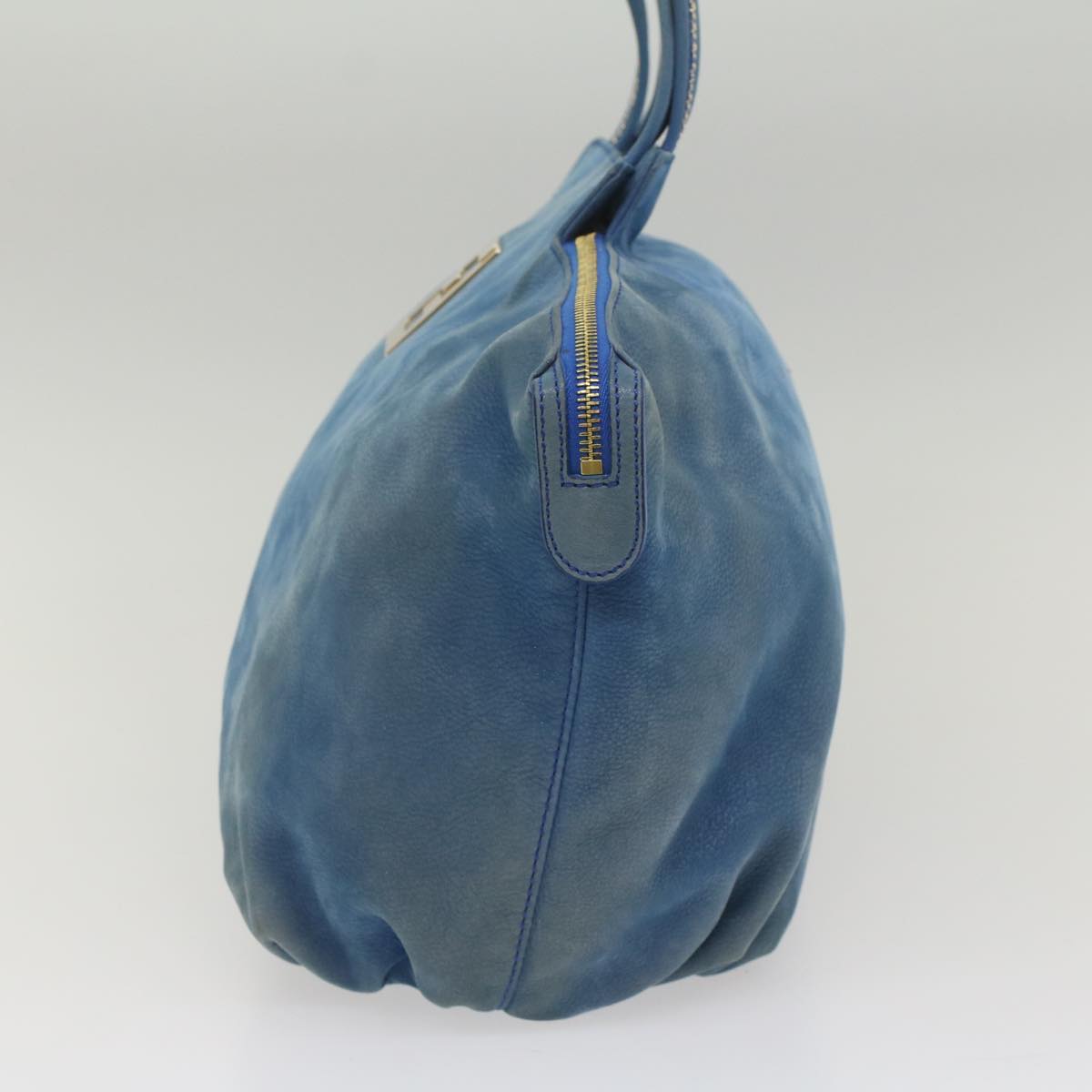 FENDI Tote Bag Leather Blue55431
