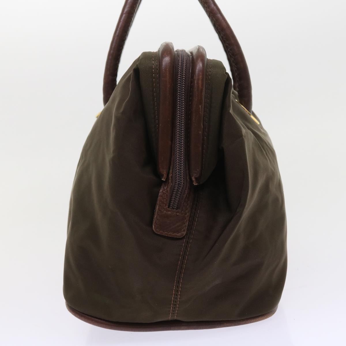 CELINE Hand Bag Nylon Khaki  55453