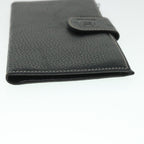 CELINE Long Wallet Leather Black  55628