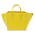 CELINE Gauge Phantom Hand Bag Leather Yellow  55633